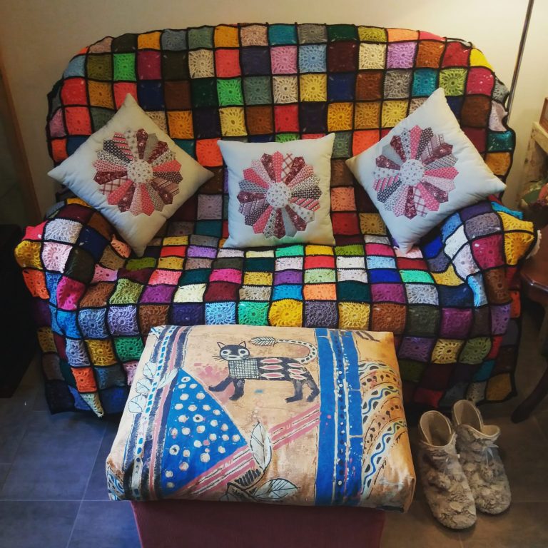 Homemade crochet blanket